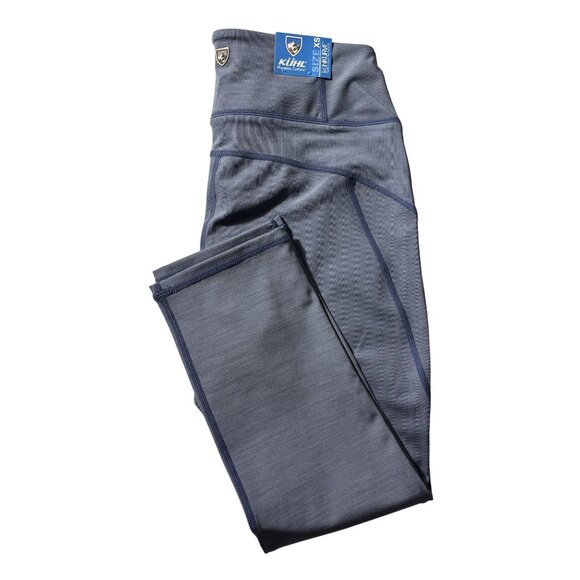 Kühl Pants - Kühl Ws Skulpt Tight Kapri Slate Blue XS Stretch Knit UPF 50+ Activewear